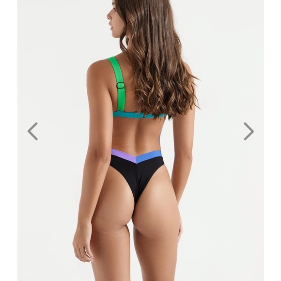 NWT OneOne Swimwear Bikini SET Jena Sims 2023 Coco Cay Black Kameron Jesse New - Picture 3 of 9